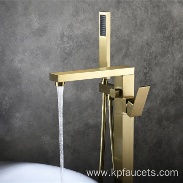 Floor Mount Brass Freestanding Bathtub Faucet